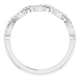 14K White 1/6 CTW French-Set Twist-Style Diamond Anniversary Band photo 2