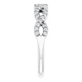 14K White 1/6 CTW French-Set Twist-Style Diamond Anniversary Band photo 4