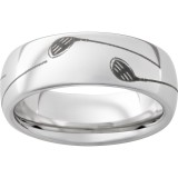 Serinium Domed Band with Golf Club Laser Engraving photo