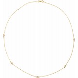 14K Yellow 1/4 CTW Diamond 5-Station 18 Necklace photo