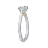 Shah Luxury 14K Two-Tone Gold Princess Cut Diamond Solitaire Engagement Ring (Semi-Mount) photo 3