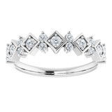 14K White 1/3 CTW Five-Stone Diamond Anniversary Band photo 3