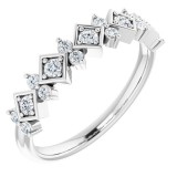 14K White 1/3 CTW Five-Stone Diamond Anniversary Band photo