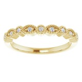 14K Yellow .08 CTW Diamond Matching Band photo 3