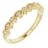 14K Yellow .08 CTW Diamond Matching Band photo