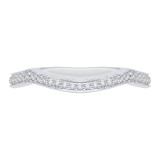 Shah Luxury 14K White Gold Round Diamond Wedding Band photo