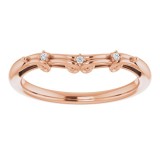 14K Rose .02 CTW Diamond Matching Band photo 3