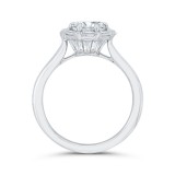 Shah Luxury 18K White Gold Round Diamond Halo Engagement Ring (Semi-Mount) photo 4