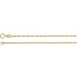 14K Yellow 1.75 mm Solid Rope 7 Chain photo