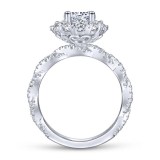 Gabriel & Co. 14k White Gold Embrace Double Halo Engagement Ring photo 2