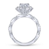 Gabriel & Co. 14k White Gold Embrace Double Halo Engagement Ring photo 2