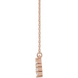 14K Rose 1/3 CTW Diamond V 16-18 Necklace photo 2