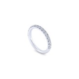 Gabriel & Co. 14k White Gold Contemporary Diamond Wedding Band photo 3