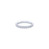 Gabriel & Co. 14k White Gold Contemporary Diamond Wedding Band photo