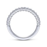 Gabriel & Co. 14k White Gold Wedding Band photo 2