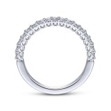 Gabriel & Co. 14k White Gold Wedding Band photo 2