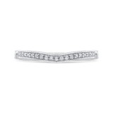 Shah Luxury Round Diamond Wedding Band In 14K White Gold photo