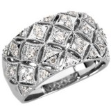 14K White 1/2 CTW Diamond Ring photo
