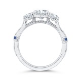 Shah Luxury 14K White Gold Round Cut Diamond Engagement Ring (Semi-Mount) photo 4