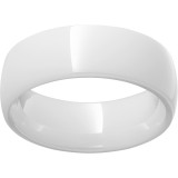White Diamond CeramicDomed Ring photo