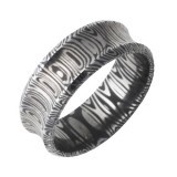 Jewelry Innovations Damascus Stainless Steel Concave Band photo