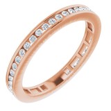14K Rose 3/8 CTW Diamond Stackable Ring photo
