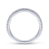 Gabriel & Co. 14k White Gold Contemporary Anniversary Wedding Band photo 2