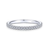 Gabriel & Co. 14k White Gold Contemporary Anniversary Wedding Band photo