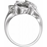 14K White Freeform Ring photo 2