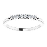 14K White 1/10 CTW Diamond Anniversary Band photo 3