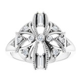 Platinum 1/4 CTW Diamond Vintage-Inspired Ring photo 3