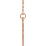 14K Rose Script Initial O 16-18 Necklace photo 2