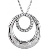 14K White 1/3 CTW Diamond 18 Necklace photo