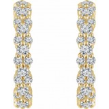 14K Yellow 5/8 CTW Diamond Hoop Earrings photo 2