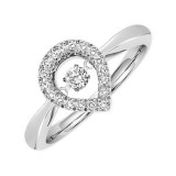 Gems One Silver (SLV 995) Diamond Rhythm Of Love Fashion Ring   - 1/5 ctw photo