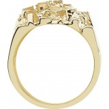 14K Yellow Men's Nugget Ring photo 2