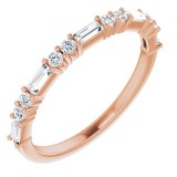 14K Rose 3/8 CTW Diamond Anniversary Band photo