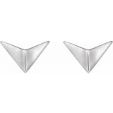 Platinum Geometric Earrings photo 2