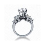 14k White Gold Diamond Semi-Mount Fancy Engagement Ring photo 2