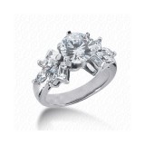 14k White Gold Diamond Semi-Mount Fancy Engagement Ring photo