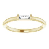 14K Yellow 1/8 CTW Diamond Stackable Ring photo 3