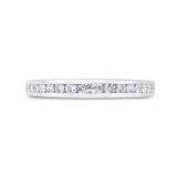 Shah Luxury 14K White Gold Round Diamond Channel Set Wedding Band photo