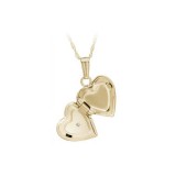 14K Yellow Gold .01ct Diamond Heart Child's Locket photo 2