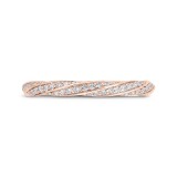 Shah Luxury 14K Rose Gold Round Cut Diamond Wedding Band photo