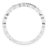 14K White Stackable Ring photo 2