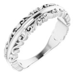14K White Stackable Ring photo