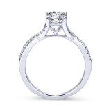 Gabriel & Co. 14k White Gold Contemporary Twisted Engagement Ring photo 2