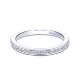 Gabriel & Co. 14k White Gold Contemporary Eternity Wedding Band photo