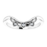 14K White .01 CTW Diamond Matching Band photo 3