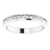 14K White 3/8 CTW Diamond Channel-Set Anniversary Band photo 3